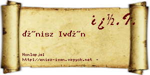Énisz Iván névjegykártya
